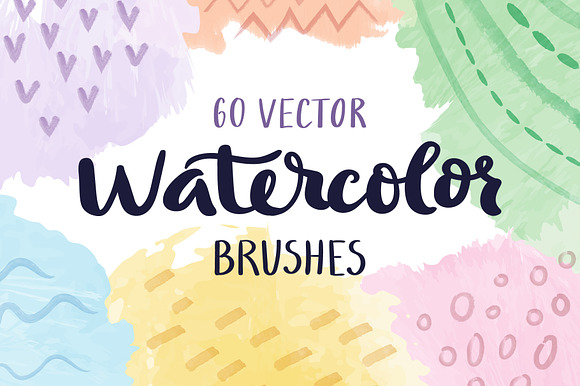 Vector Watercolor Brushes Collection preview 3