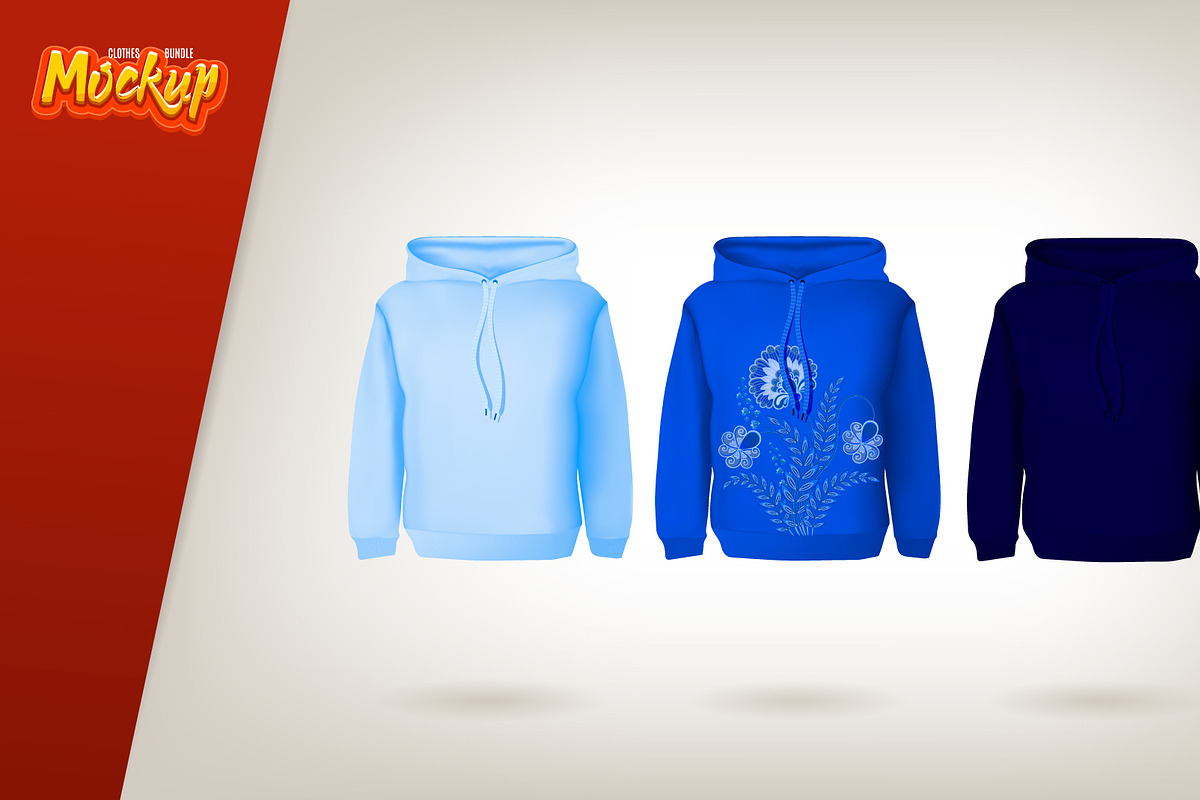Vector clothes Mockups bundle, a Hoody Mockup by leezarius (Photo 24 of 26)