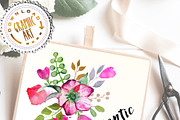 Watercolor clipart; Romantic wreath, an Illustration by Download Graphic Art (Thumbnail 8 of 8)