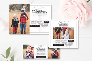 Christmas Mini Session Bundle, a Flyer Template by By Stephanie Design