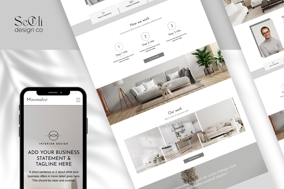 Minimalistic Wix Website Template, a Wix Template by Sechi Design Co (Photo 2 of 5)