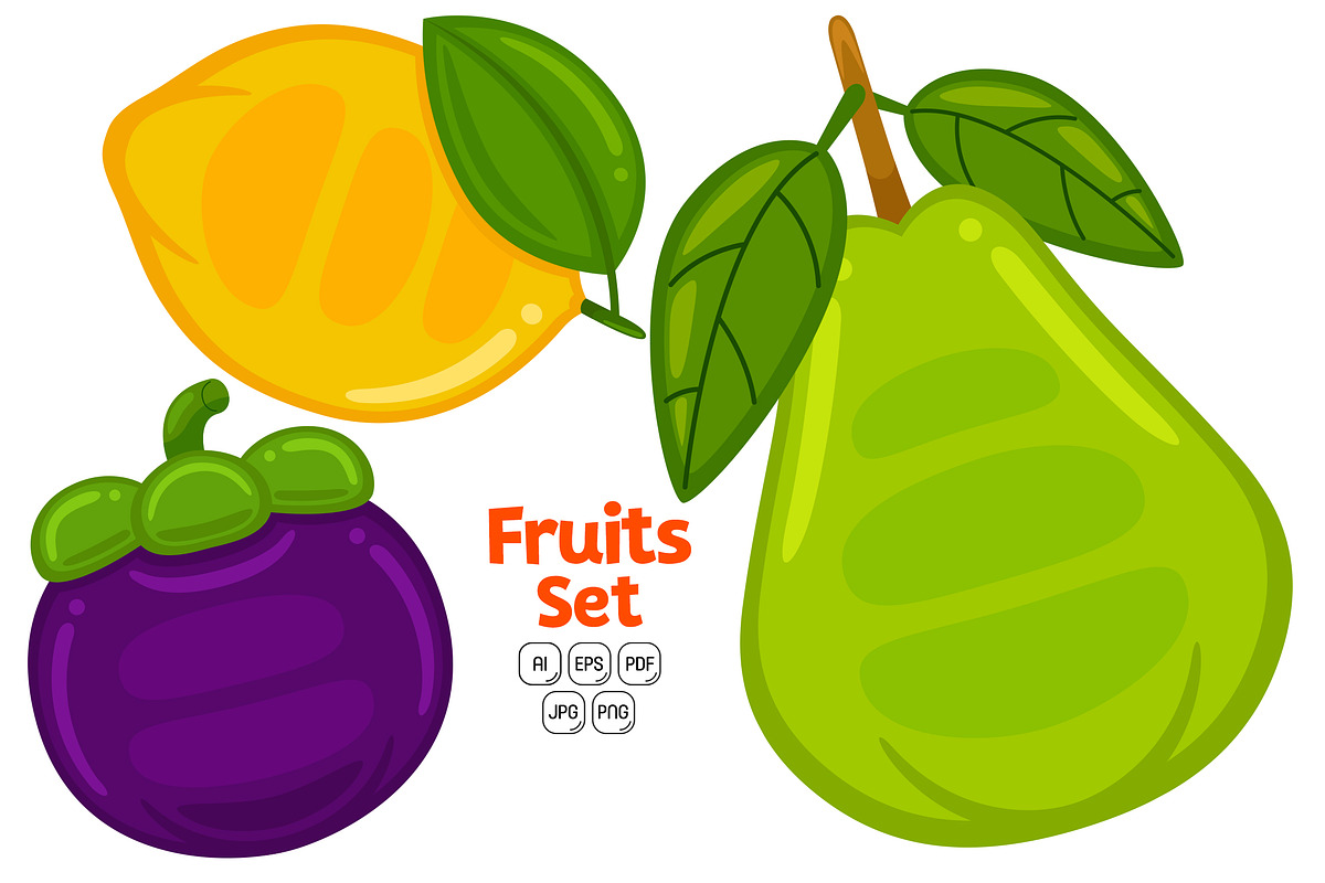 Fruits Set Vector #03, an Object Graphic by MEDZ (Photo 2 of 3)