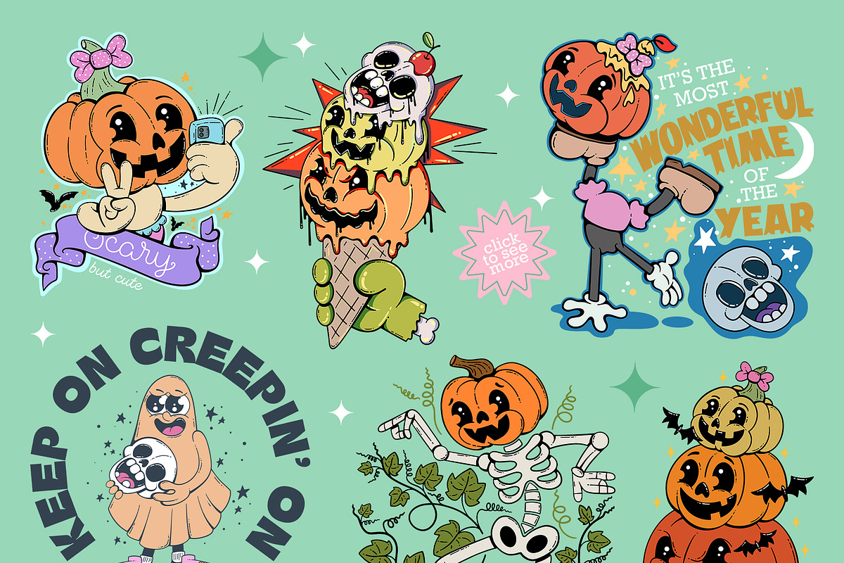 Halloween Clipart & Stickers, an Illustration by Alina Sh (Photo 3 of 8)
