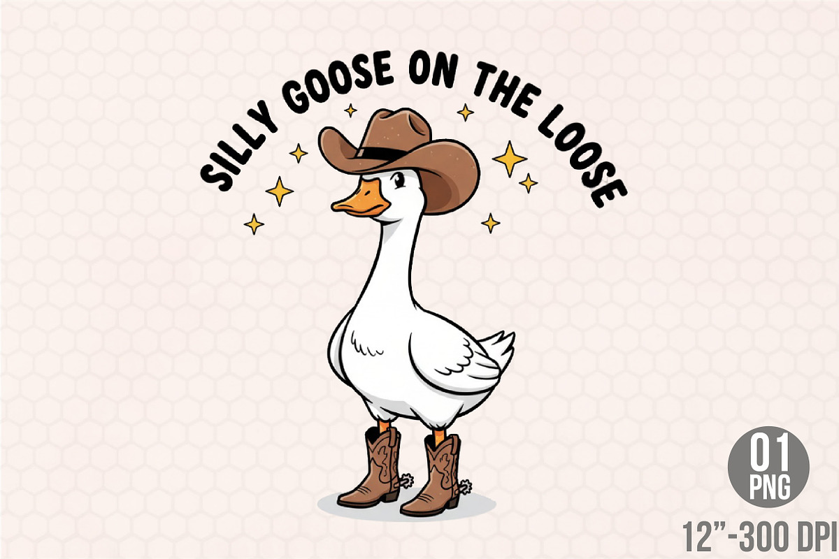 Silly Goose on the Loose Funny Goose, a Graphic by Designking (Photo 1 of 4)