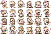 Whimsical Easter Hedgehog Clipart, an Illustration by DreamPrint404 (Thumbnail 2 of 6)