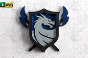 Dragon Shield 3D Layered SVG, an Object Graphic by pixaroma (Thumbnail 4 of 10)