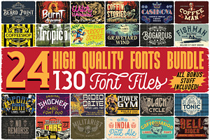 Vozzy Font Bundle | 24 typefaces