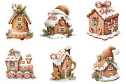 Christmas Gingerbread House Clipart, an Illustration by DreamArtGraphic (Thumbnail 5 of 5)