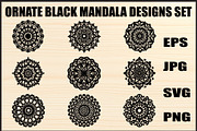 Ornate Black Mandala Designs Set, an Object Graphic by jahid234 (Thumbnail 1 of 10)
