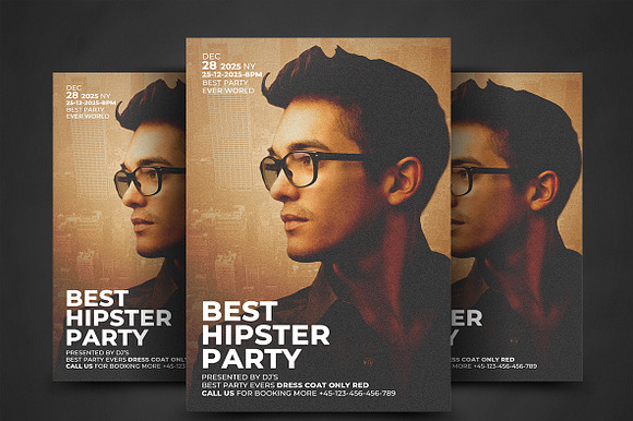 Hipster Party Flyer preview 6