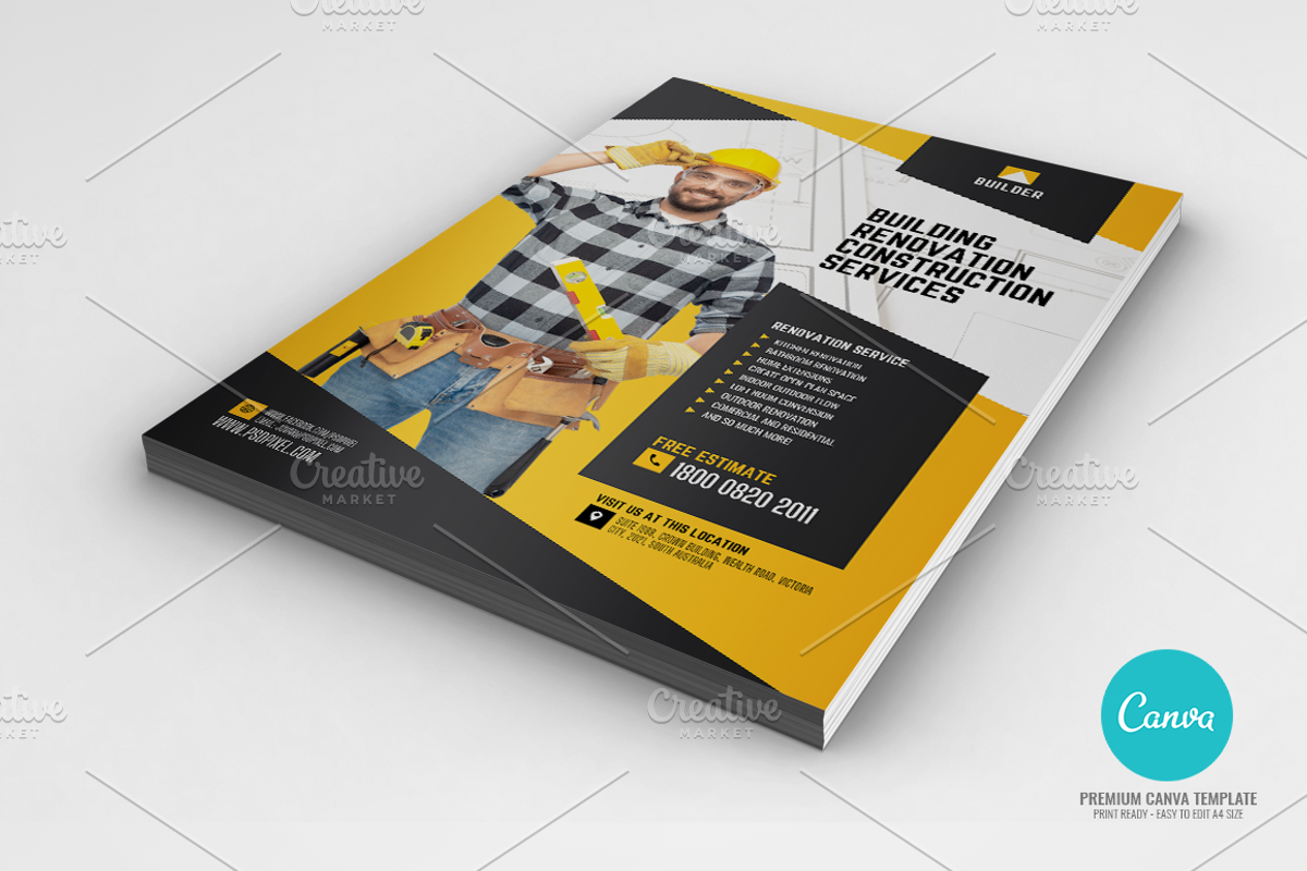 Builder Canva Flyer, a Flyer Template by PSDPixel (Photo 2 of 5)