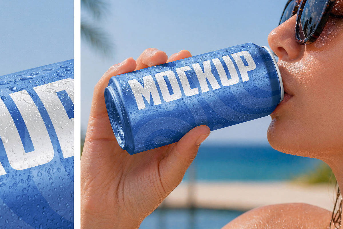 Energy Drink Can Mockup Set, a Packaging Mockup by Country4k (Photo 4 of 5)
