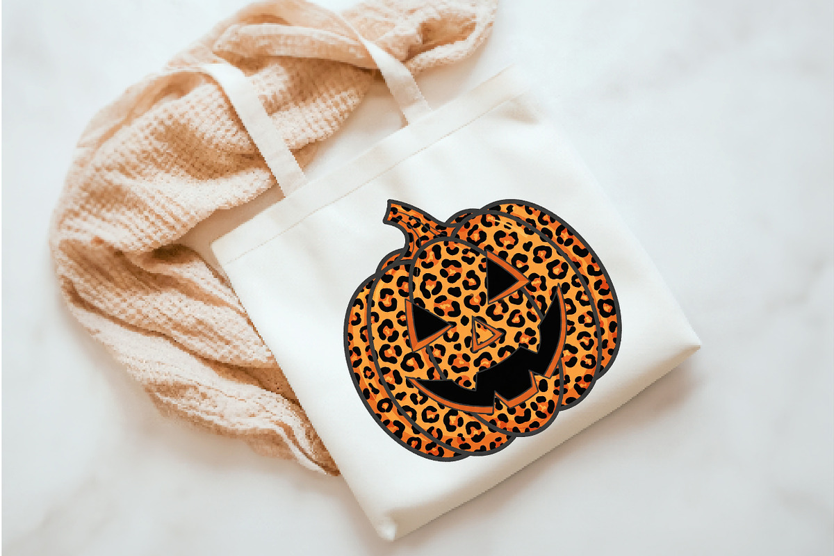Leopard Print Jack O Lantern png, an Illustration by Watercolor design (Photo 3 of 3)