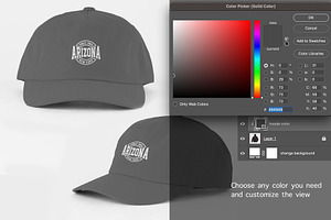 Strapback Hat Mockup PSD Template