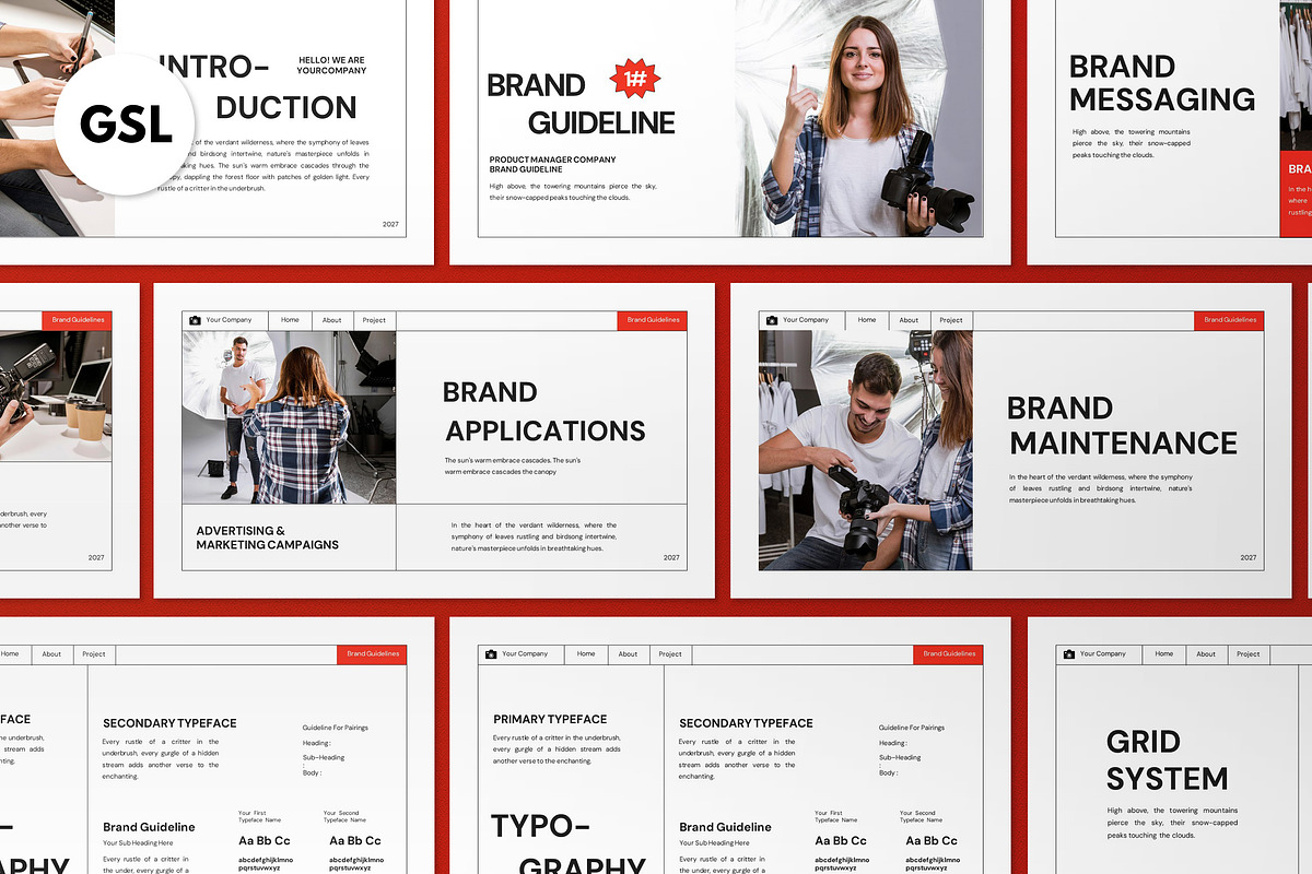 Company Brand Guideline Google Slide, a Presentation Template by graphicook (Photo 1 of 8)
