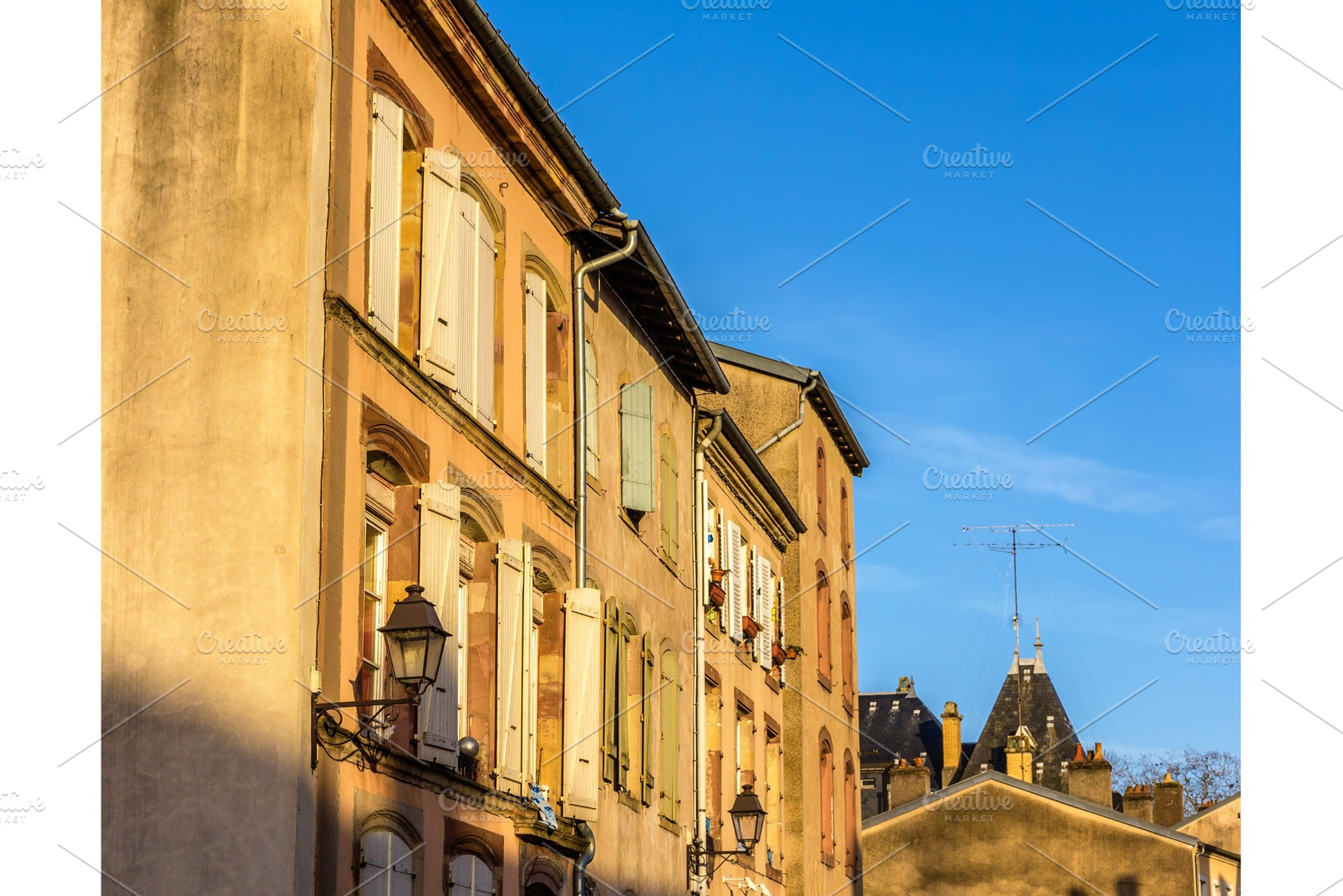 Buildings in the historic center of Luneville - Lorraine, France, an Architecture Photo by Leonid Andronov
