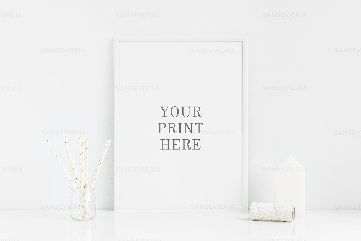30x40 print mockup white frame 3:4, a Print Template by Grace White (Photo 1 of 4)