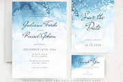 Watercolor Blue Winter Wedding Set, an Invitation Template by Kolorata Art (Thumbnail 2 of 5)