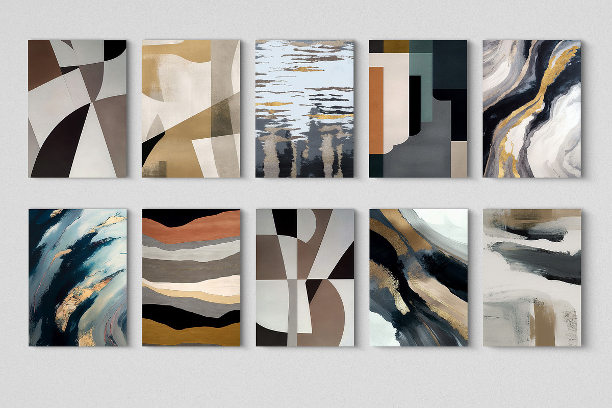 modern abstract painting wall art, a Decorative Illustration by Muzi pear studio (Photo 8 of 12)