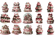 Winter Holiday Cake Clipart, an Illustration by DreamArtGraphic (Thumbnail 3 of 4)