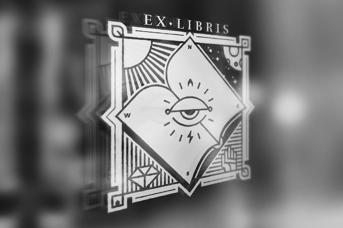 Ex Libris Bookplate with Eye, an Education Illustration by Tovarkovdesign (Photo 5 of 5)
