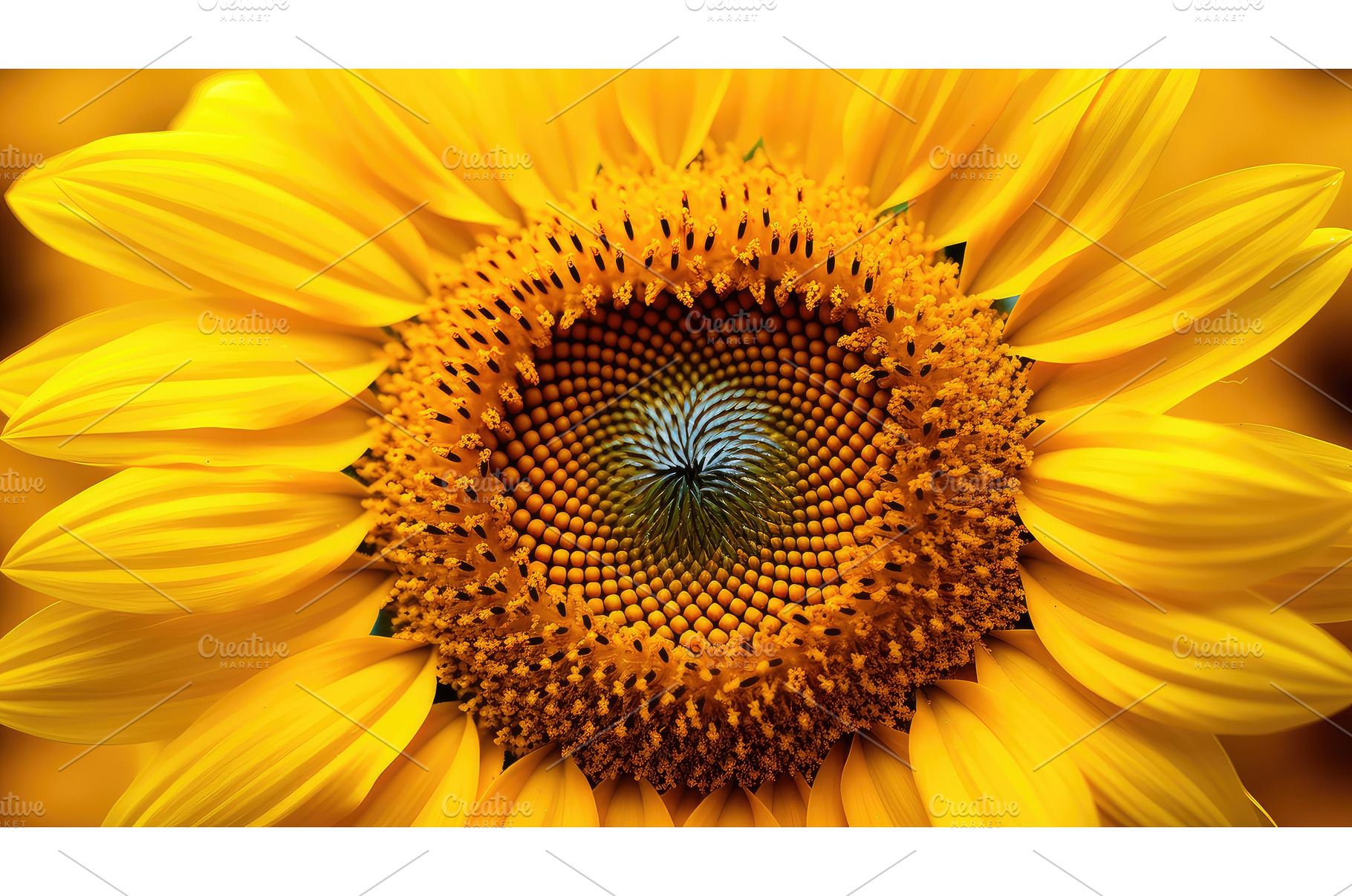 nature sunflower close up ai, a Nature Photo by pikepicture