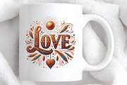 Boho Valentine Clipart Bundle, an Illustration by RobertsArt (Thumbnail 2 of 7)