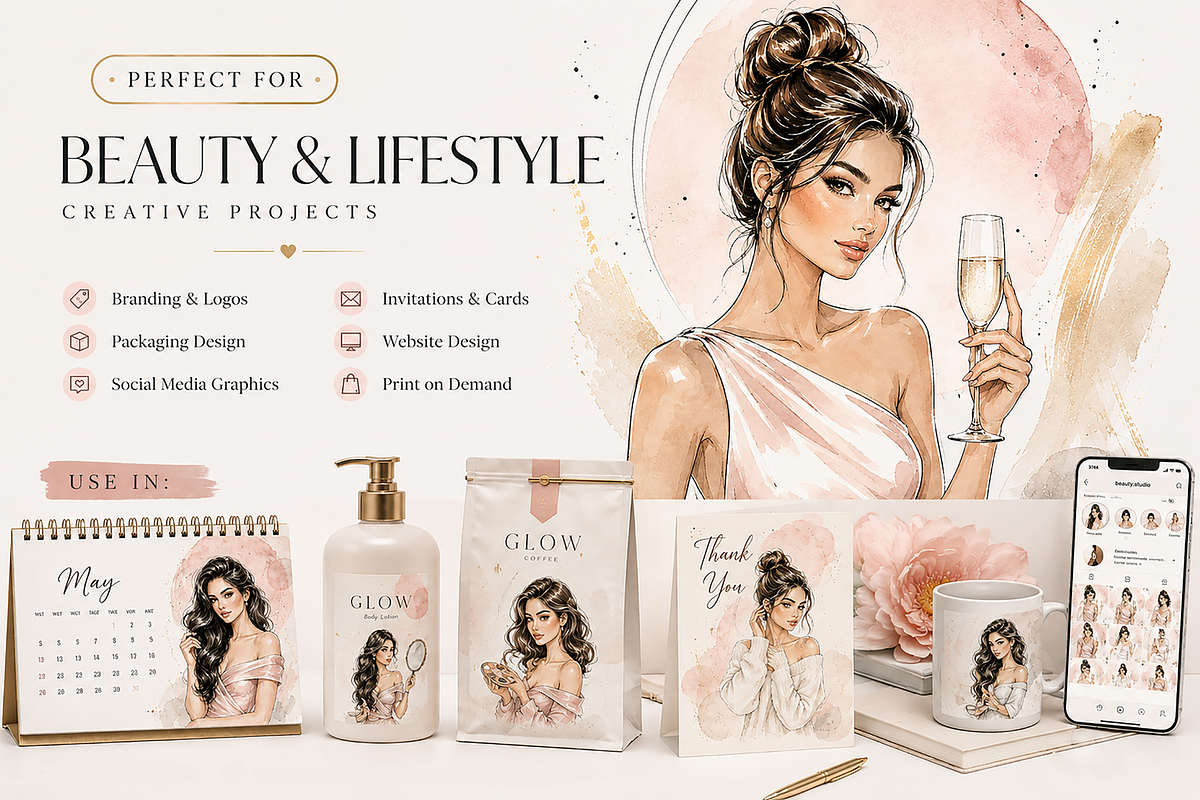 Modern Beauty Collection, a Person Illustration by MarisoArt (Photo 3 of 8)