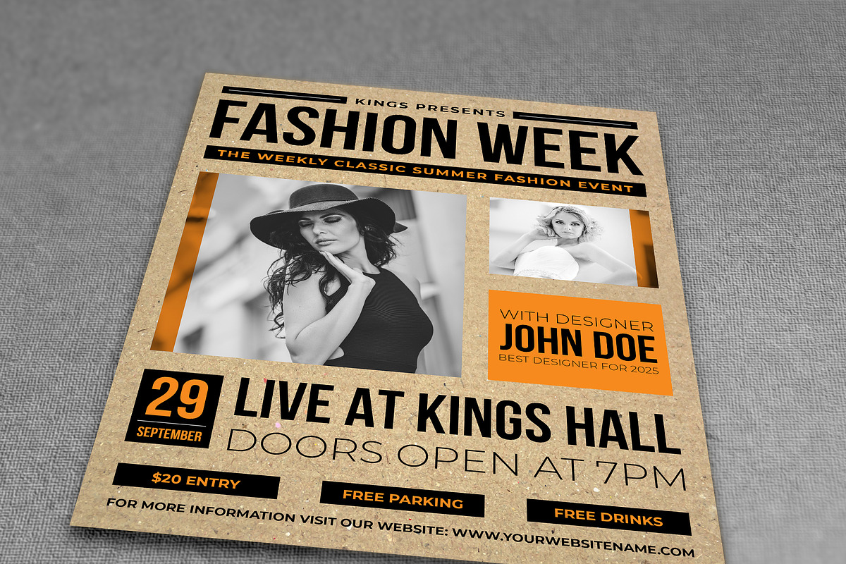 Fashion Flyer Template, a Flyer Template by OWPictures (Photo 4 of 5)