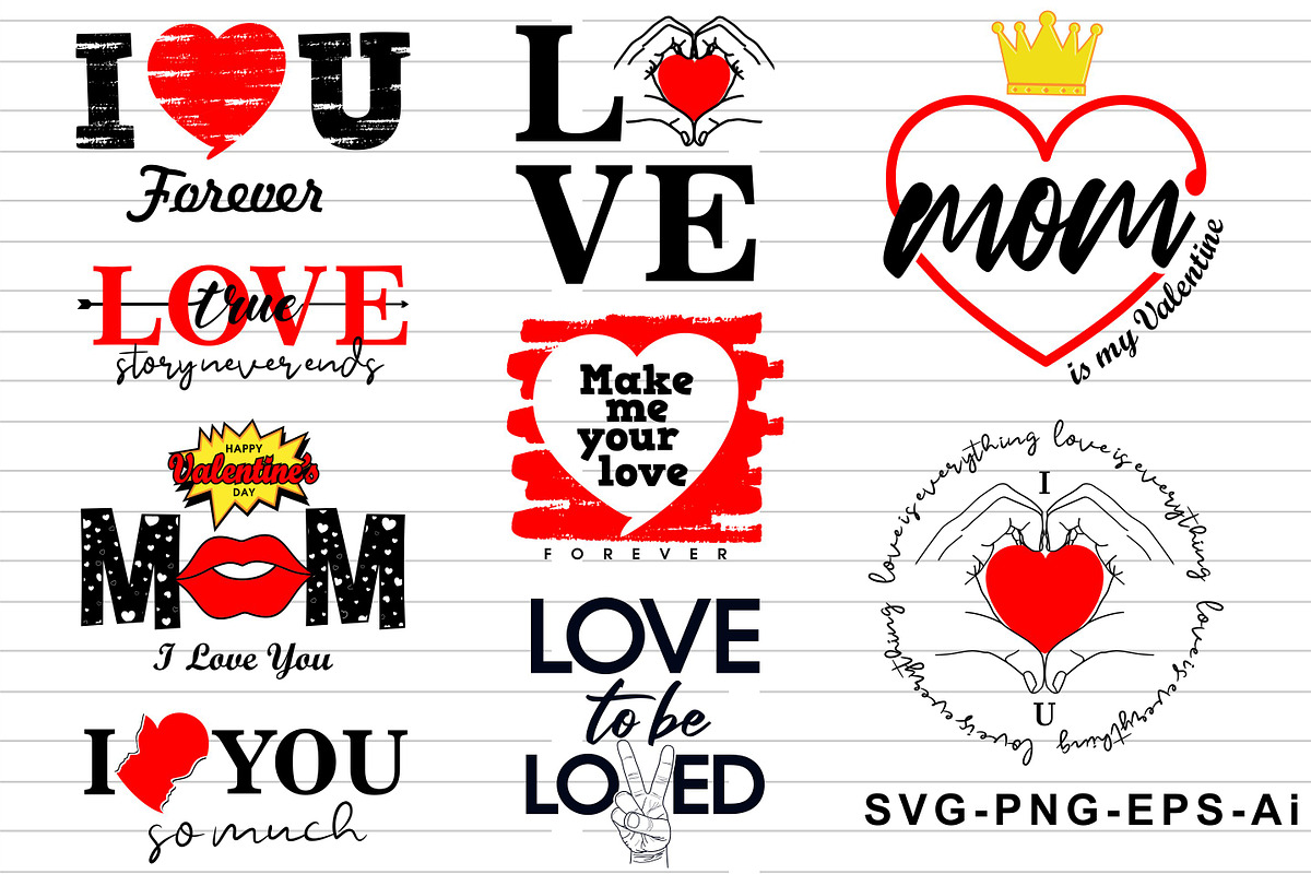 Valentines Day SVG Bundle 500 Design, an Object Graphic by D2PUTRI (Photo 18 of 31)
