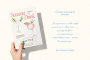 Summer Vibes – Watercolor Clipart, an Object Graphic by Nova Studio (Thumbnail 4 of 7)