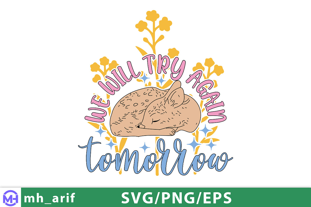 We Will Try Again Tomorrow Hand-draw, a Graphic by mh_arif (Photo 2 of 4)