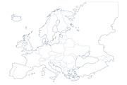 Political blank map of Europe, an Education Illustration by asantosg (Thumbnail 1 of 2)