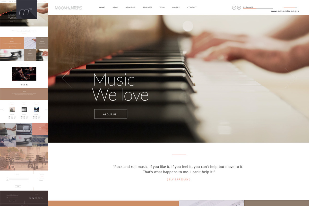 Music Multipage Template, a Landing Page Template by CapitalTemplate2 (Photo 5 of 6)