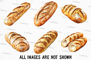 Baguette Watercolor Clipart, an Illustration by Craft Nest (Thumbnail 3 of 6)