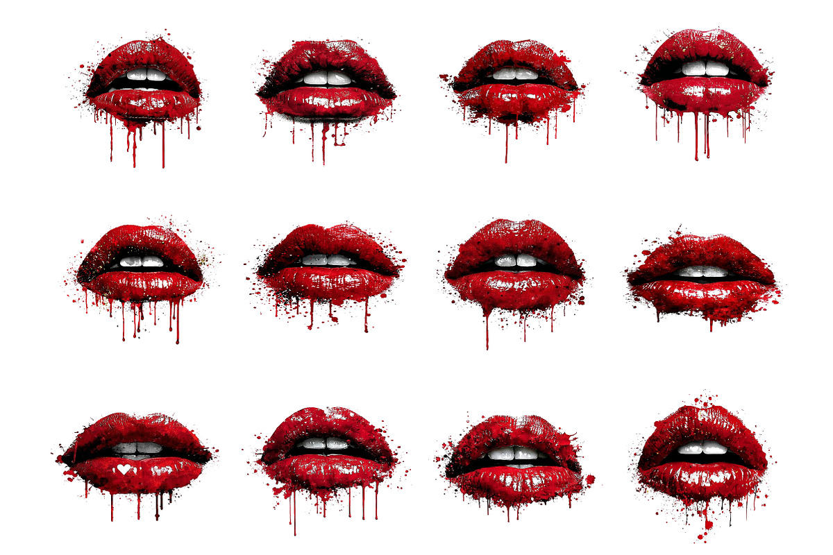 Lip Print Valentine's Day Sublimatio, an Illustration by DreamArtGraphic (Photo 3 of 4)
