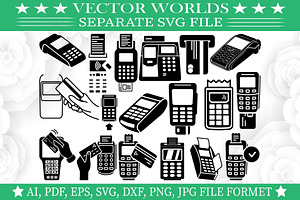 Payment Machine SVG, Machine SVG, an Object Graphic by VectorWorlds