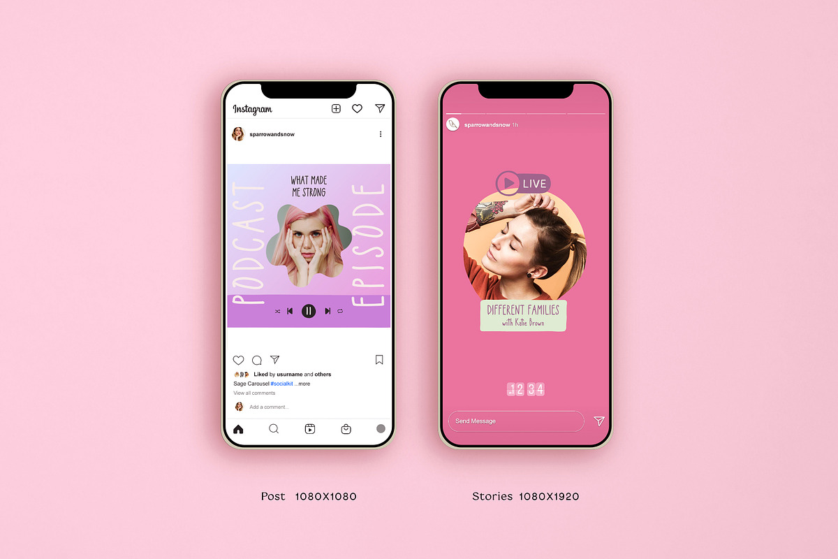 Podcast and Live Instagram Creator, a Social Media Template by Sparrow & Snow (Photo 6 of 19)