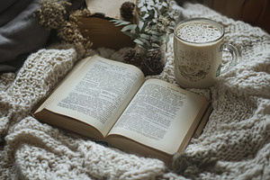 Cozy morning with a warm drink, a Photo by Pavel_design