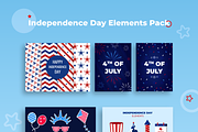 Independence Day Clipart Bundle, a Pattern Graphic by Halfcircle (Thumbnail 2 of 7)