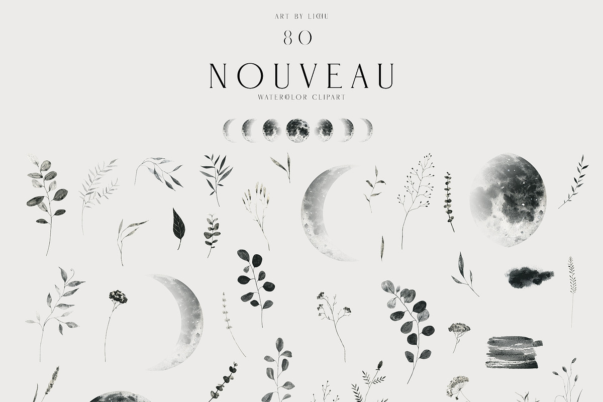 NOUVEAU watercolor floral, a Decorative Illustration by LiChu Art (Photo 11 of 12)