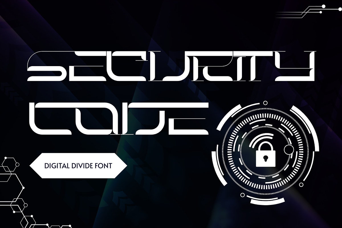 DIGITAL DIVIDE - FUTURISTIC FONT, a Sans Serif Font by 177Studio (Photo 6 of 8)