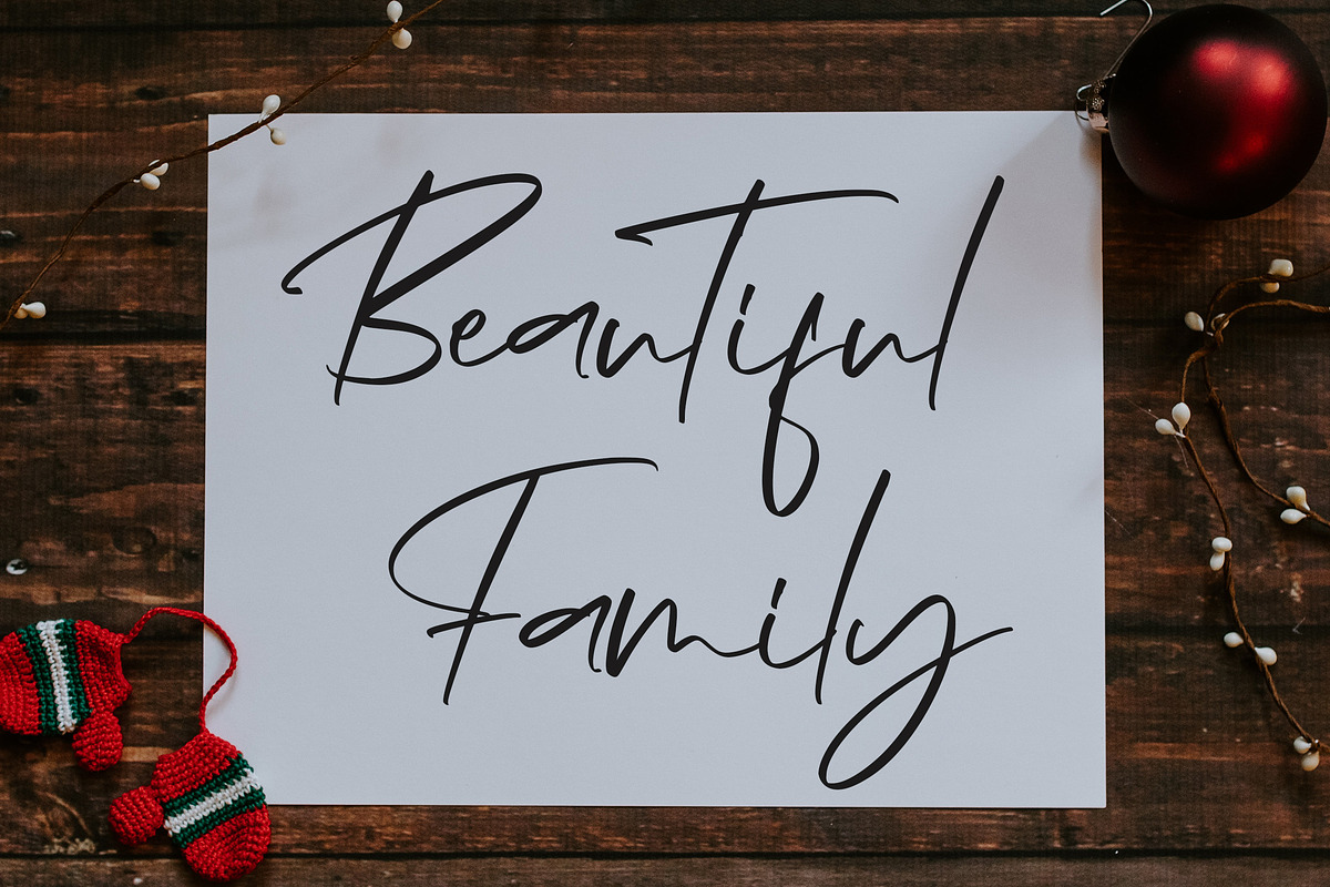 Family Prosperity, a Handwritten Font by HATFSTUDIO (Photo 2 of 8)