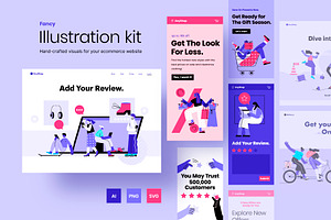 SALE! E-Commerce Illustration Kit
