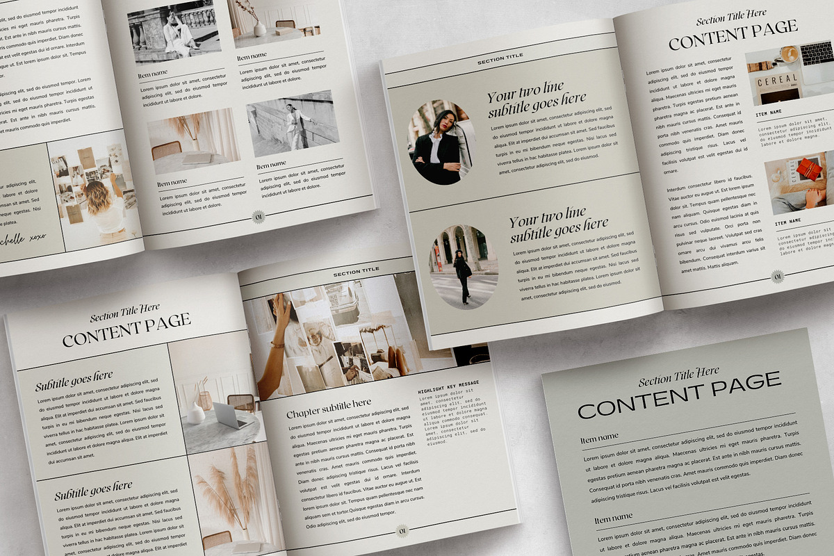 Aesthetic Ebook Template CANVA, a Magazine Template by Studio Loire (Photo 9 of 17)