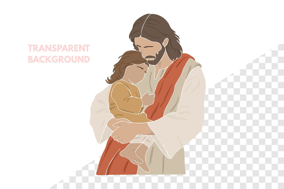 Jesus and Girl Christian Png, a Person Illustration by ⋒DesignECShop⋒ (Photo 2 of 3)