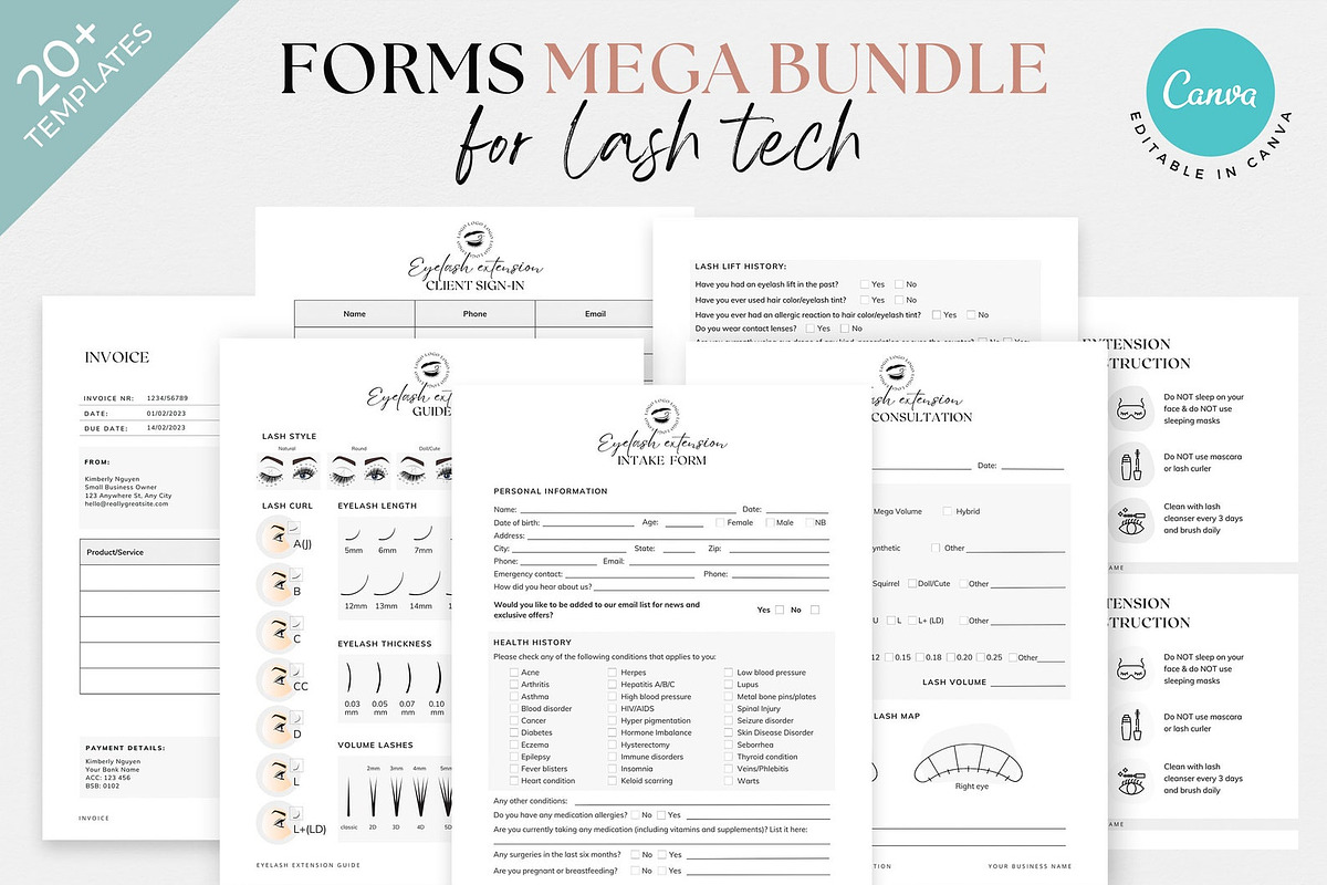 Eyelash Consent Form, a Websites & App Template by SwitzerShop (Photo 1 of 9)