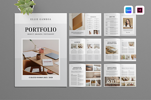 Portfolio Layout | Canva & InDesign, a Brochure Template by Leaflove
