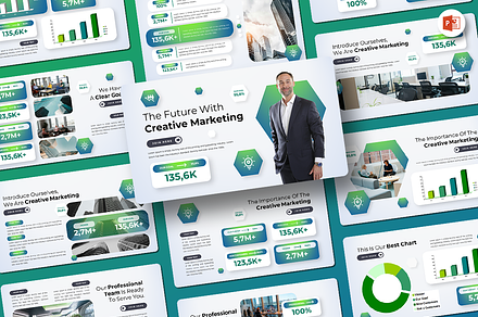 Creative Marketing - PowerPoint, a Presentation Template by QR Design Studio