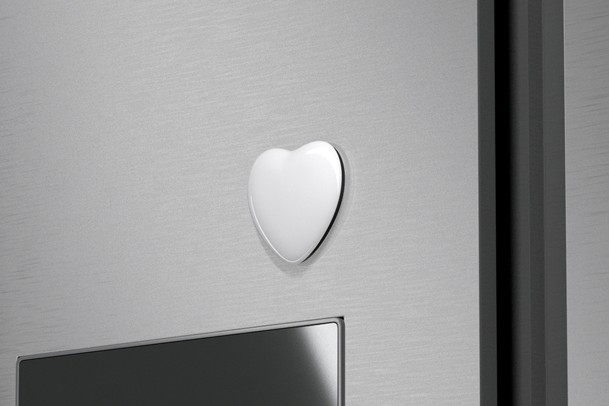 White Heart Fridge Magnet 3D Model, an Object 3D Model by rebrandy (Photo 5 of 9)